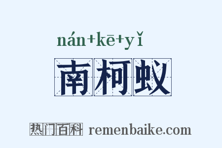 南柯蚁是什么意思的图片